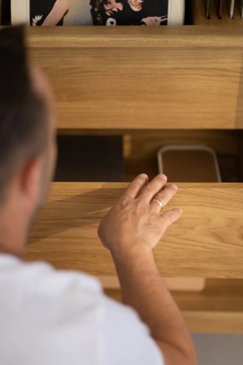 JAMM 111 Szafka pod Gramofon i Płyty Winylowe Drewno Dębowe
