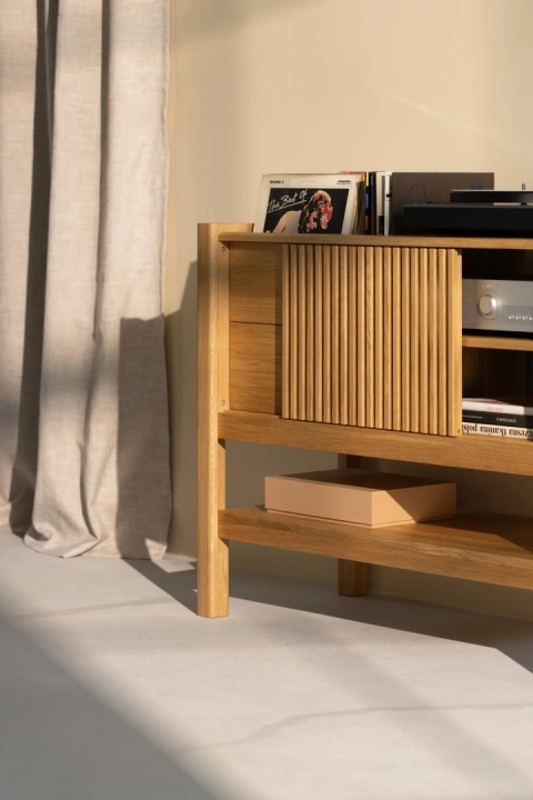 JAMM 111 Szafka pod Gramofon i Płyty Winylowe Drewno Dębowe