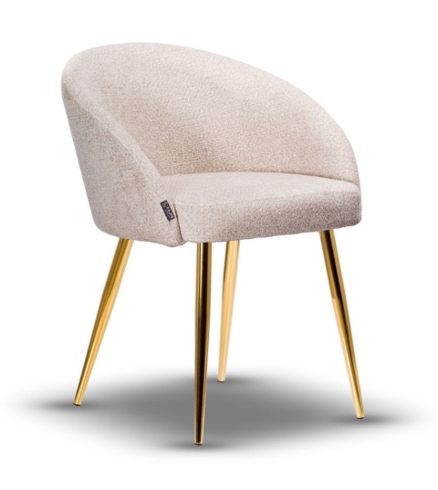 Krzesło FLOW metalowe tapicerowane