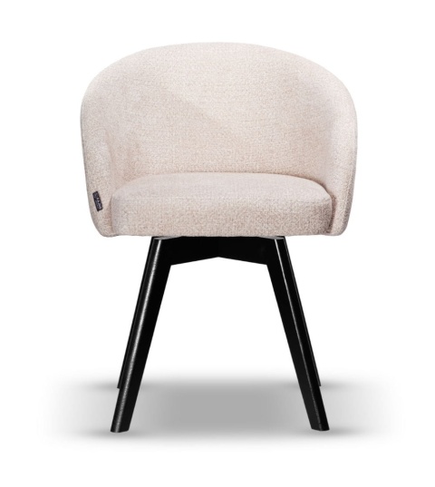 Krzesło FLOW obrotowe z drewna bukowego czarne