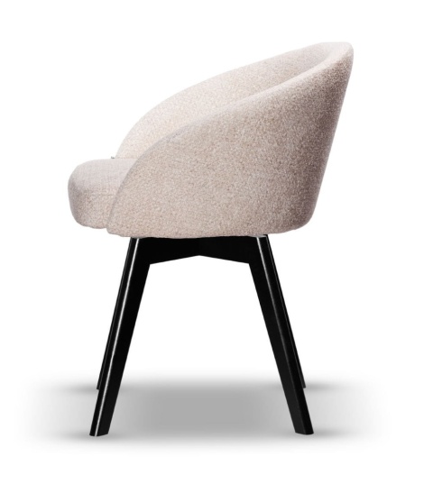 Krzesło FLOW obrotowe z drewna bukowego czarne