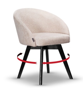 FLOW swivel chair made of beech wood