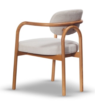 Krzesło TRISS z drewna jesionowego tapicerowane