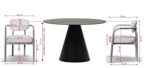 Krzesło TRISS z drewna jesionowego tapicerowane