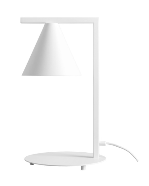 Niebieska lampa stołowa z kloszem w kształcie stożka FORM TABLE DUSTY BLUE