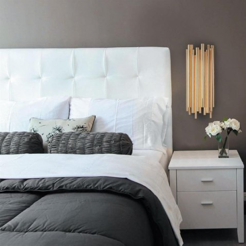 TUBO GOLD 50 cm Gold Wall Sconce, Step into Design